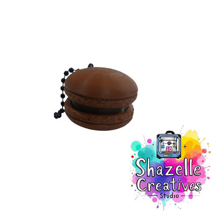 3D Printed Macaron Fidget Clicker Toy Keychain