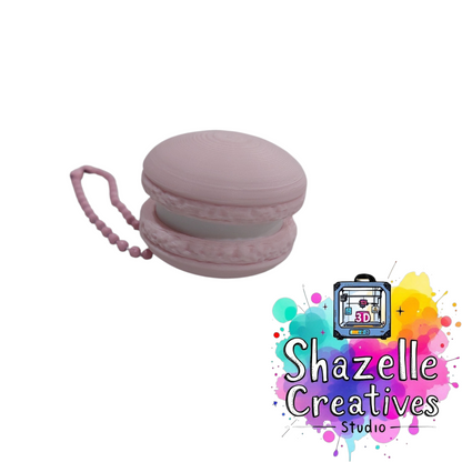 3D Printed Macaron Fidget Clicker Toy Keychain