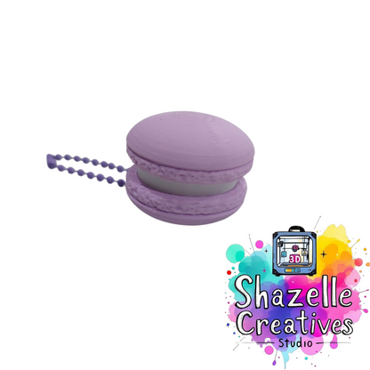 3D Printed Macaron Fidget Clicker Toy Keychain
