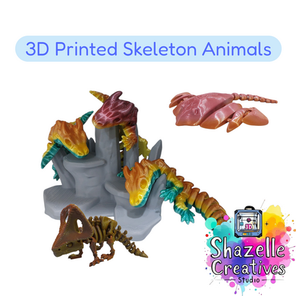 3D Printed Skeleton Animals