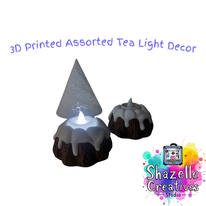 3D Printed Assorted Tea Light Decor Lamp