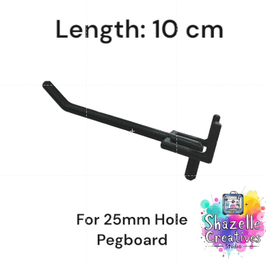 5pcs 3D Printed Display Hook for 4 inch pegboard 2.5 cm hole pegboard