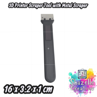 3D Printed Scraper with Metal Blade for 3D printer