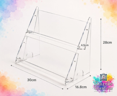 Premium Clear Acrylic Display Stand – 2 Tier (30cm)