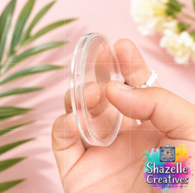 3pcs Clear Acrylic Round Keychain Blank – Premium Transparent Insert Frame