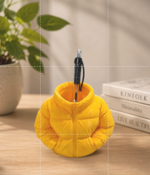 3D Puffer Jacket Pen Holder | Cute Desktop Organizer | Stylish Desk Accessory