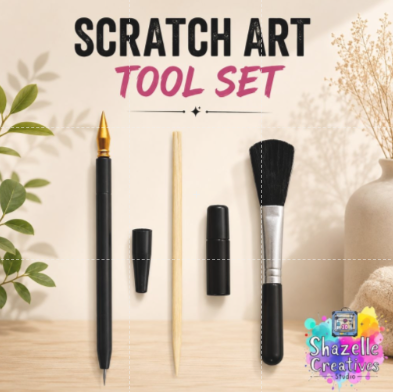 Scratch Art Tool Set – Essential Accessories for Scratch Painting & DIY Craft Projects