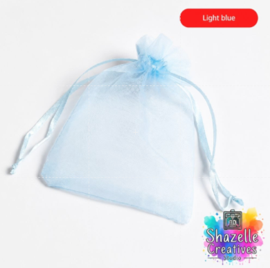 50 pcs Organza Drawstring Gift Bag – Elegant Sheer Favor Pouch