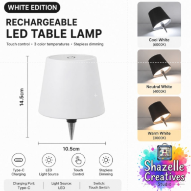 Rechargeable LED Bottle Stopper Lamp – 3 Color Temperature Touch Control Light