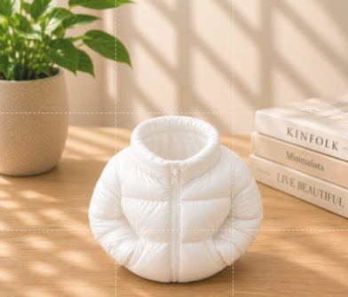 3D Puffer Jacket Pen Holder | Cute Desktop Organizer | Stylish Desk Accessory