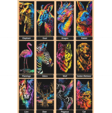 DIY Scratch Art Bookmark (Choose your own design)