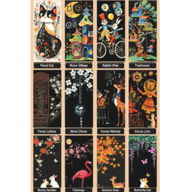 DIY Scratch Art Bookmark (Choose your own design)