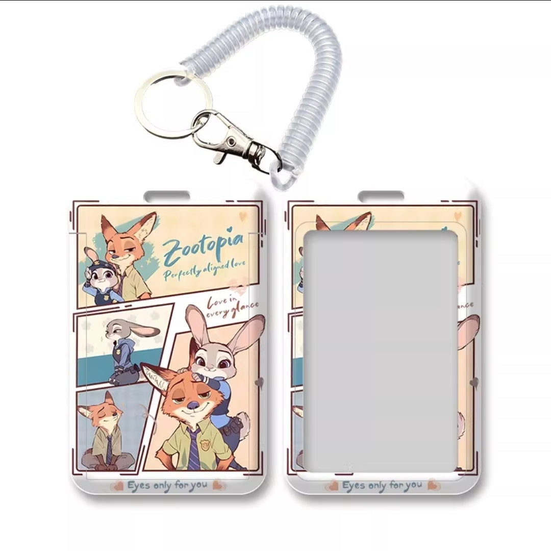 Cute Cartoon Card Sleeve Holder with Lanyard | Kawaii ID Badge Holder | EZ-Link & Name Card Case (Multiple Design)