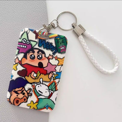 Cute Cartoon Card Sleeve Holder with Lanyard | Kawaii ID Badge Holder | EZ-Link & Name Card Case (Multiple Design)
