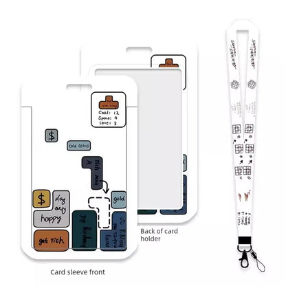 Cute Cartoon Card Sleeve Holder with Lanyard | Kawaii ID Badge Holder | EZ-Link & Name Card Case (Multiple Design)
