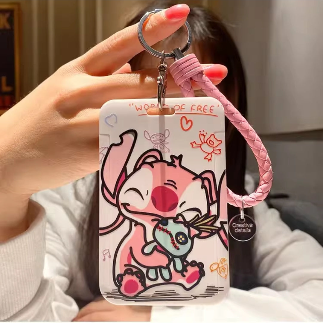 Cute Cartoon Card Sleeve Holder with Lanyard | Kawaii ID Badge Holder | EZ-Link & Name Card Case (Multiple Design)
