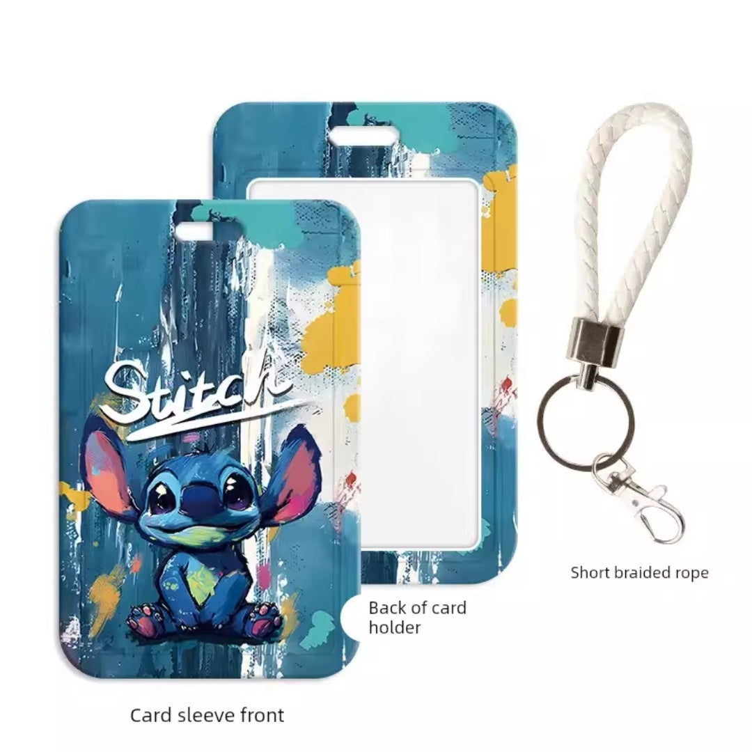 Cute Cartoon Card Sleeve Holder with Lanyard | Kawaii ID Badge Holder | EZ-Link & Name Card Case (Multiple Design)