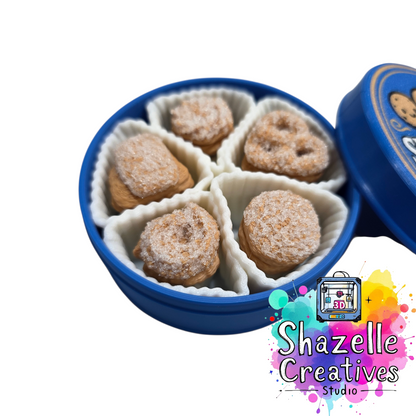 3D Printed Shortbread Cookies Set Clicker Fidget Toy inspired by danish cookie