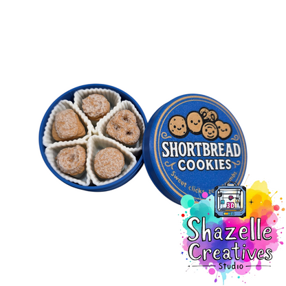 3D Printed Shortbread Cookies Set Clicker Fidget Toy inspired by danish cookie