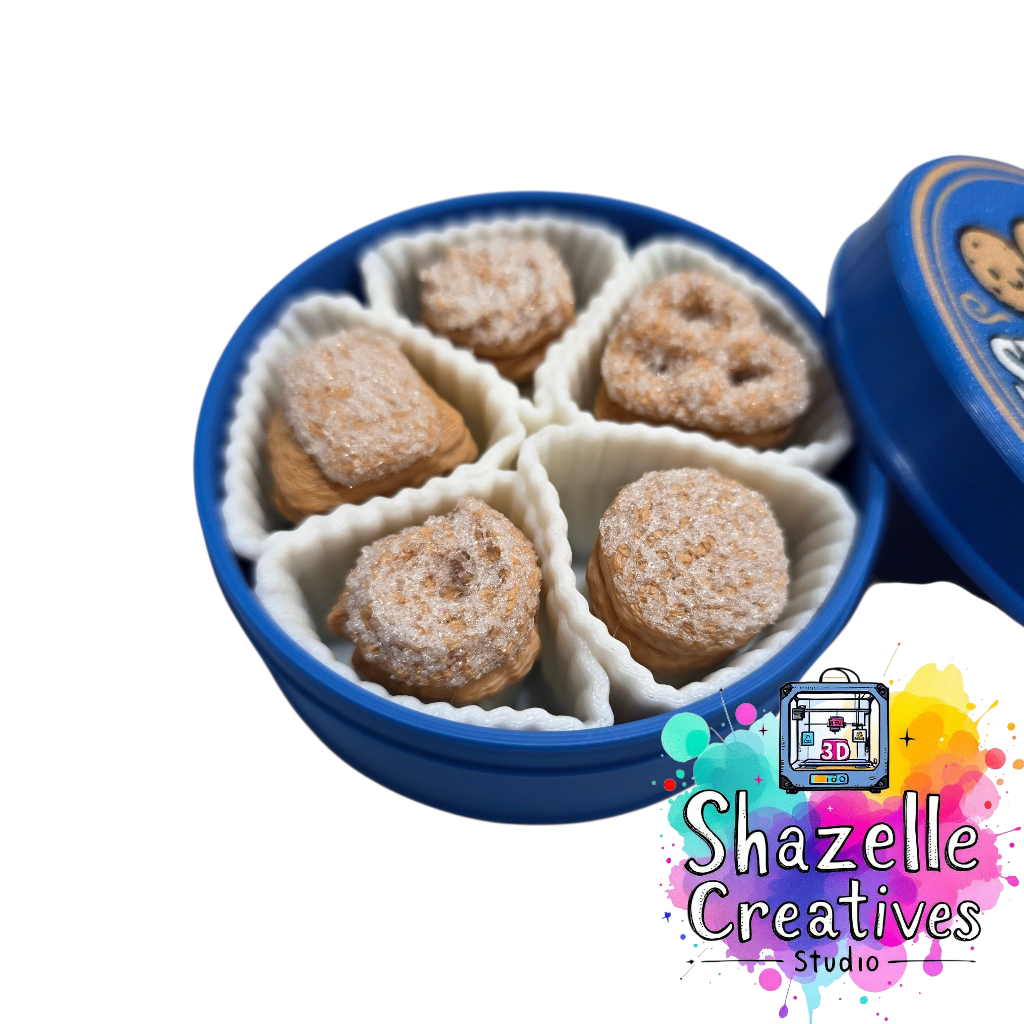 3D Printed Shortbread Cookies Set Clicker Fidget Toy inspired by danish cookie