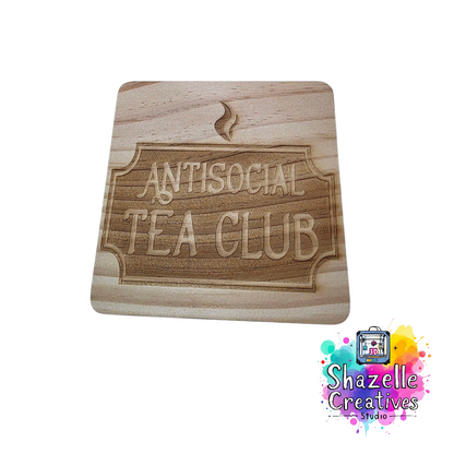 Laser Engrave Wooden Coasters