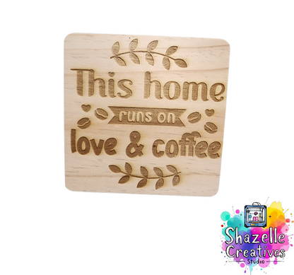 Laser Engrave Wooden Coasters