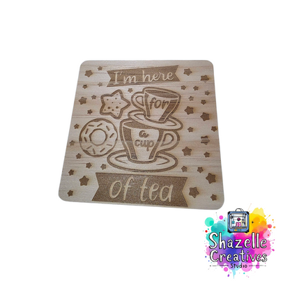Laser Engrave Wooden Coasters
