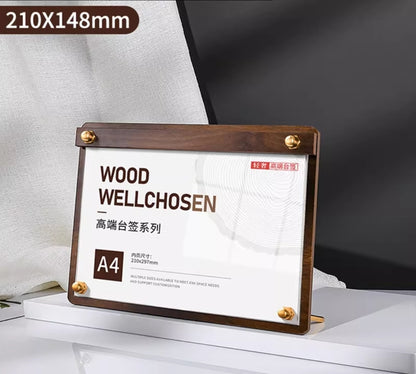 Wood Frame Acrylic Display Stand