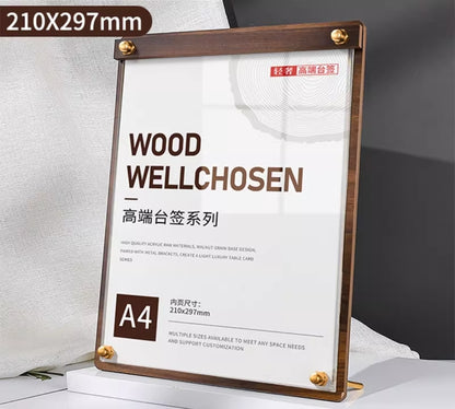 Wood Frame Acrylic Display Stand