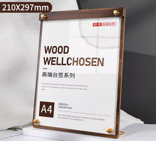 Wood Frame Acrylic Display Stand