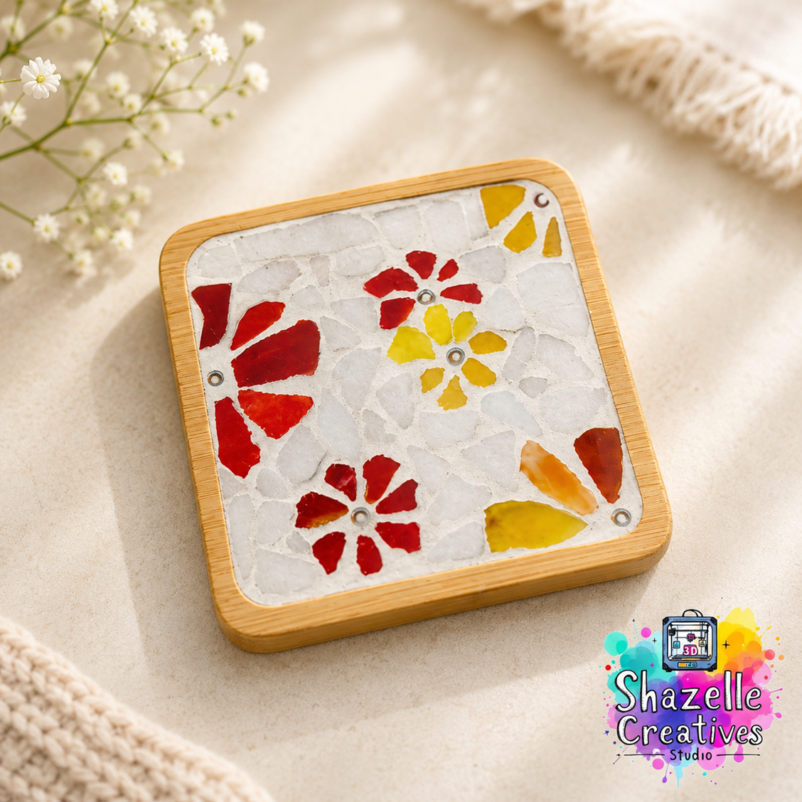 DIY Mosaic Wood Coaster Kit