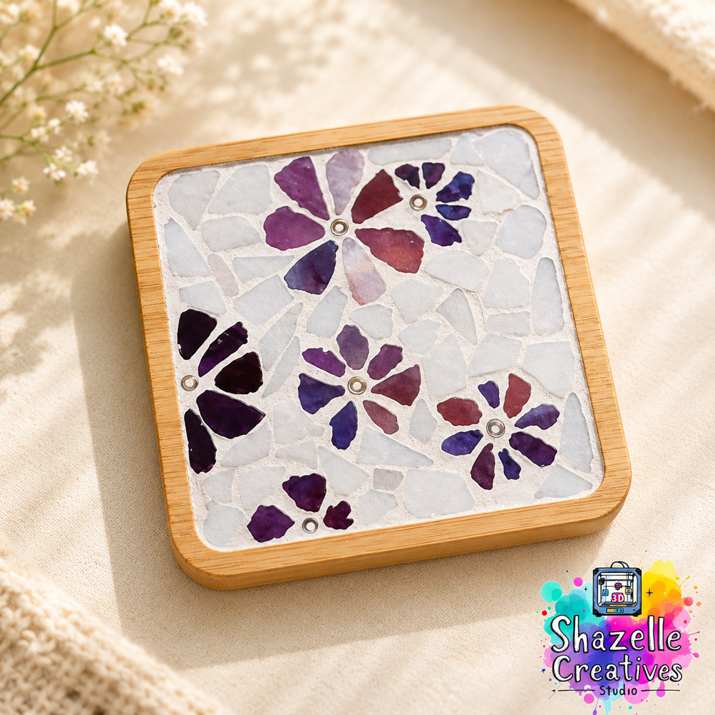 DIY Mosaic Wood Coaster Kit