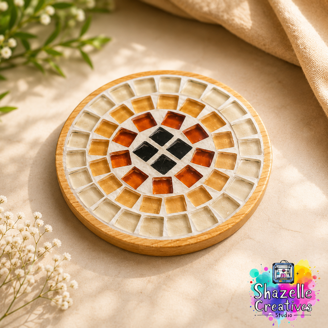 DIY Mosaic Wood Coaster Kit