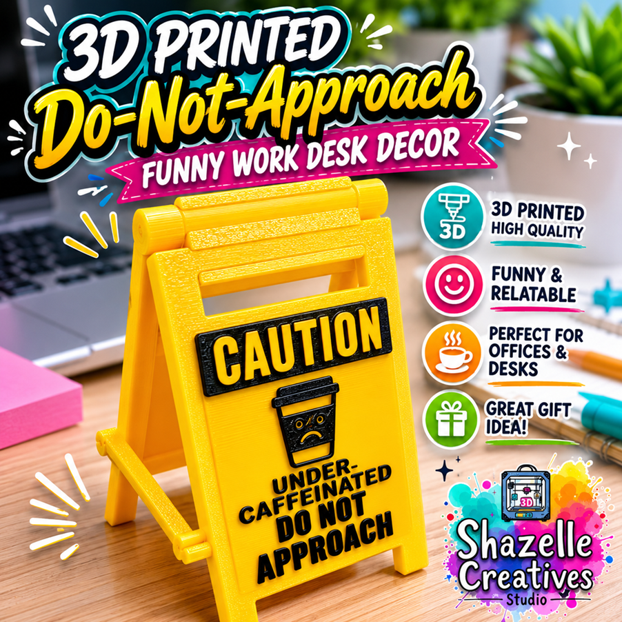 3D Printed Do-Not-Approach Funny Interchangeable Desk Decor