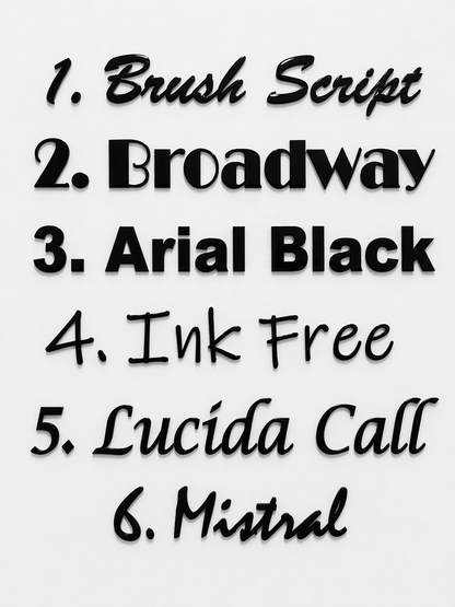 Custom Vinyl Sticker Name