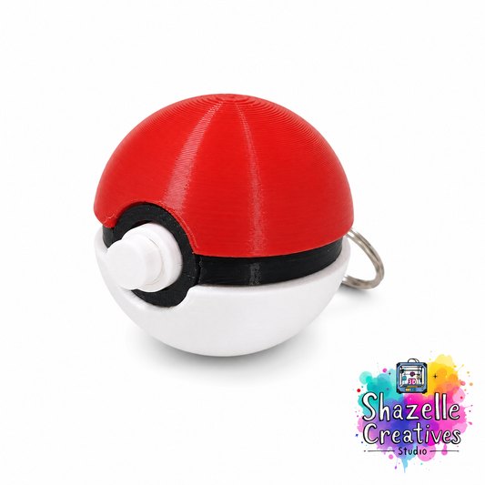 3D-Printed Pokeball-Inspired Fidget Clicker Keychains | Catch 'em all... with a satisfying click! 🔴⚪