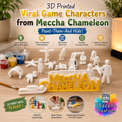🎨 3D Printed Viral Game Characters from Meccha Chameleon 😆