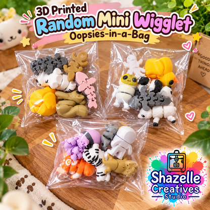 🎲✨ 3D Printed Random Mini Wigglet Oopsies-in-a-Bag! ✨🎲
