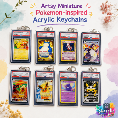 Artsy Miniature Pokémon-inspired Acrylic Keychains 🎮✨ Gotta Catch 'Em All!