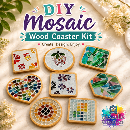 DIY Mosaic Wood Coaster Kit