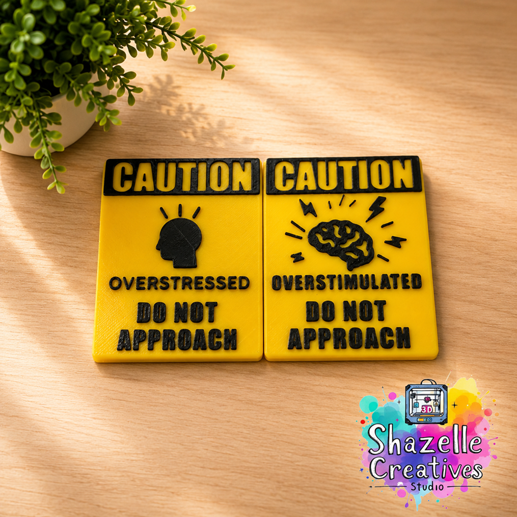 3D Printed Do-Not-Approach Funny Interchangeable Desk Decor
