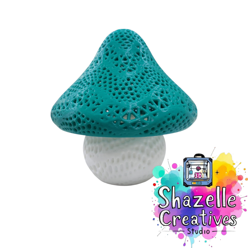 3D Printed Mushroom Led Warm White Beside Table Lamp