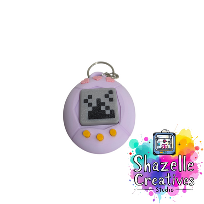 3D Printed New-Gen Tamagotchi-Inspired Fidget Clicker Keychain
