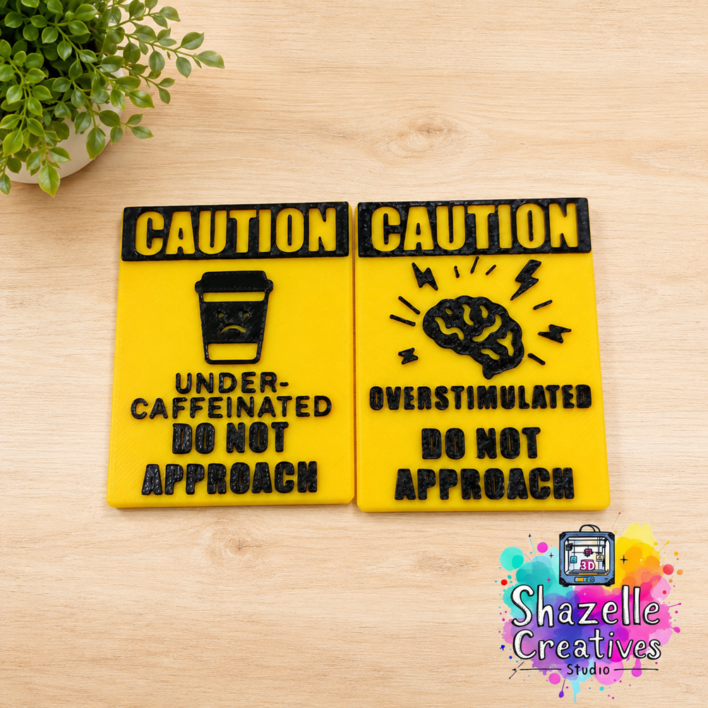 3D Printed Do-Not-Approach Funny Interchangeable Desk Decor