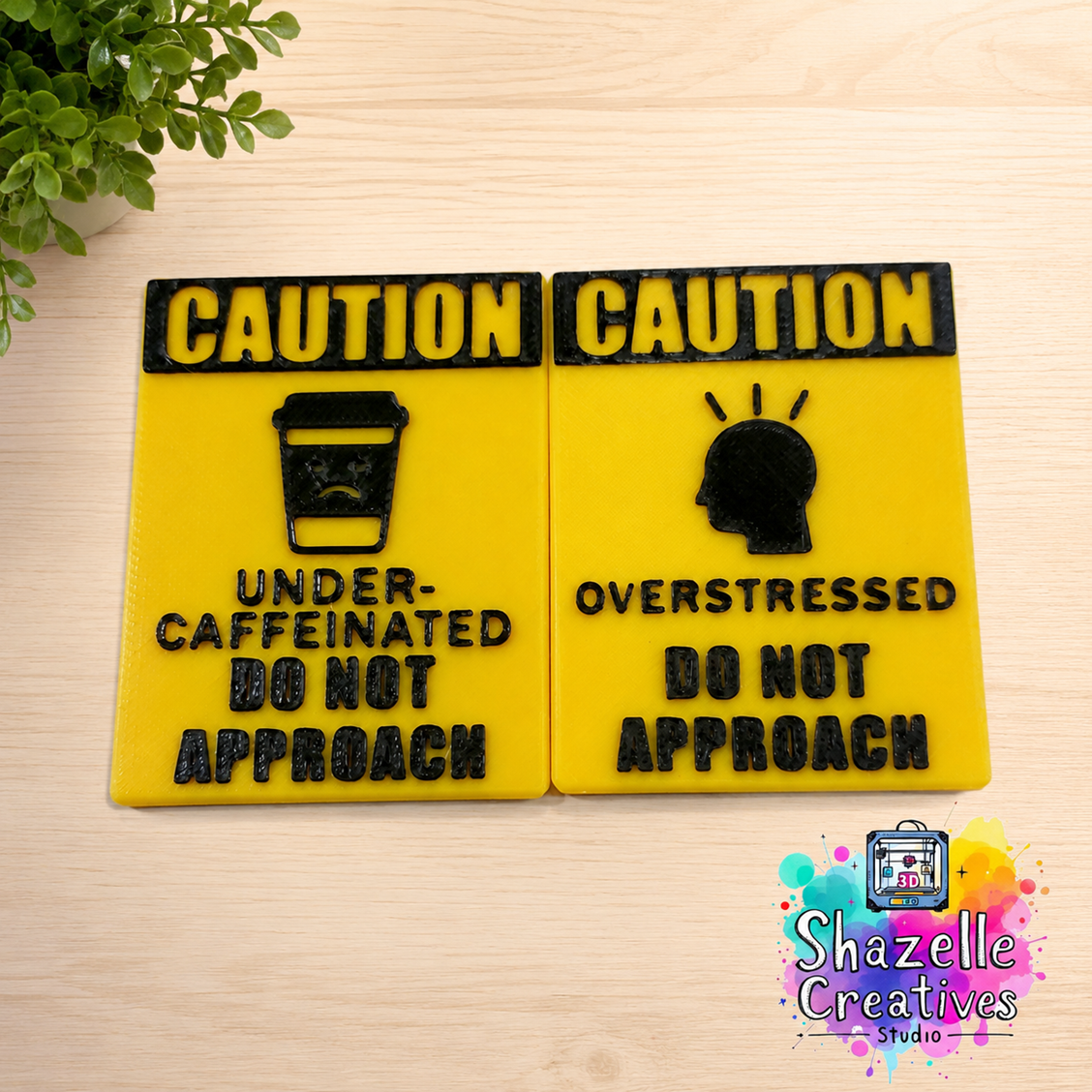 3D Printed Do-Not-Approach Funny Interchangeable Desk Decor