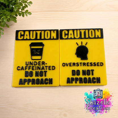 3D Printed Do-Not-Approach Funny Interchangeable Desk Decor