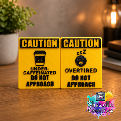 3D Printed Do-Not-Approach Funny Interchangeable Desk Decor