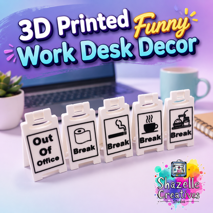 3D Printed Funny Work Desk Decor by Shazelle Creatives Studio